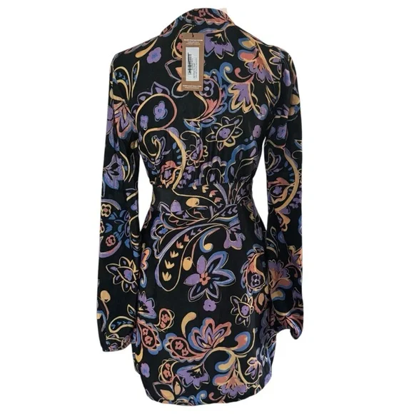 Nasty Gal Button Front Floral Mini Dress – Medium – NWT - Picture 4 of 10